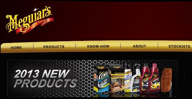 Meguiars's product range preview image from website