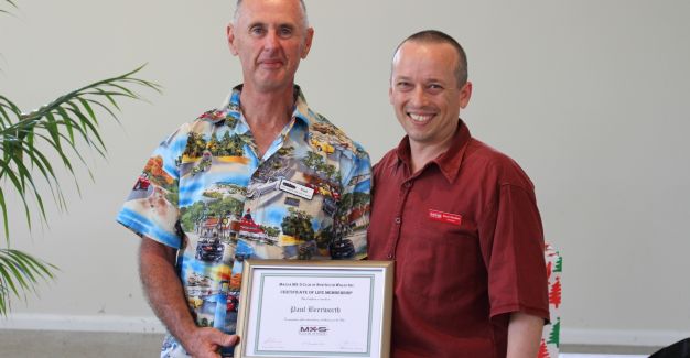 Paul Beerworth was presented with Life Membership by President Bryan Shedden at the Canberra Chapter Christmas Party on 15 December 2013