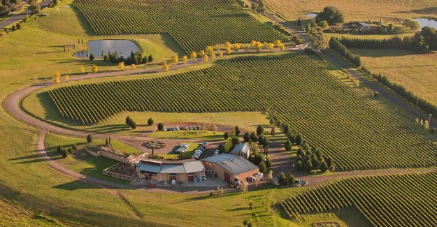 Aerial photograph of Southern Highland Wines